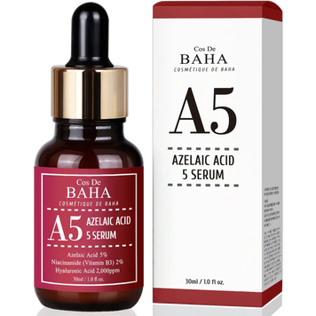 Противовоспалительная сыворотка с азелаиновой кислотой Cos De Baha Azelaic Acid 5% Serum (A5) 30 мл 3701 фото