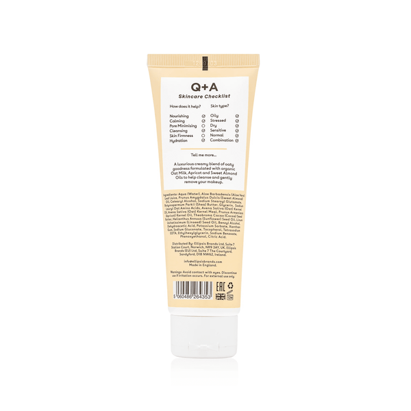 Очищающий крем для лица с овсяным молочком Q+A Oat Milk Cream Cleanser 125 мл 3229 фото