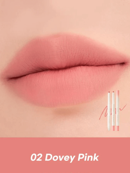 Матовий олівець для губ у бежевому відтінку rom&nd Lip Mate Pencil 02 Dovey Pink 6145 фото