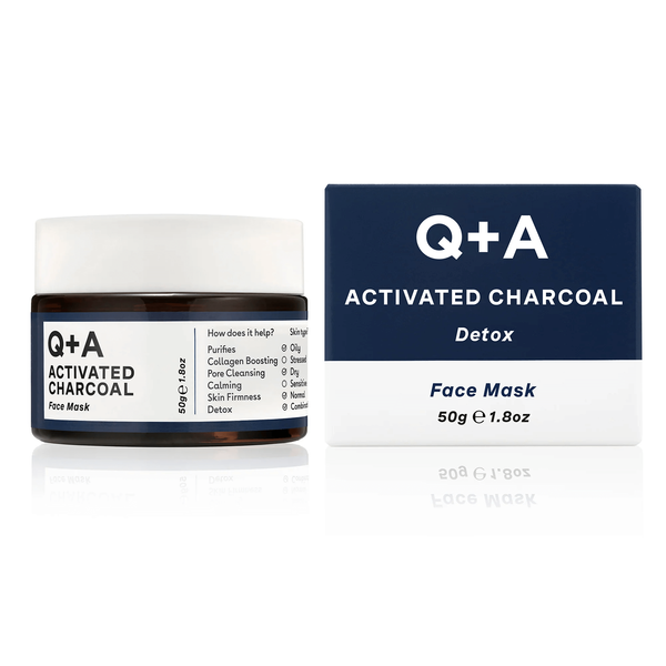 Маска для обличчя "детокс" з активованим вугіллям Q+A Activated Charcoal Face Mask 50г 3217 фото