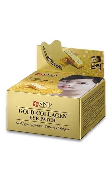 Гидрогелевые патчи под глаза SNP Gold&Collagen Золотой коллаген SNP_3 фото