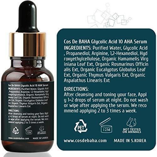 Сироватка-пілінг із гліколевою кислотою Cos De Baha Glycolic Acid 10 AHA Serum 30 мл 3718 фото