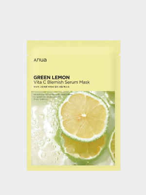 Тканинна маска для обличчя, що освітлює, з цитрусовими екстрактами ANUA Green Lemon Vita C Blemish Serum Mask 4822 фото