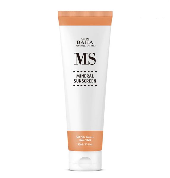 Мінеральний санскрін SPF 50 COS DE BAHA Mineral Sunscreen SPF 50+ PA++++ 45 мл 3735 фото