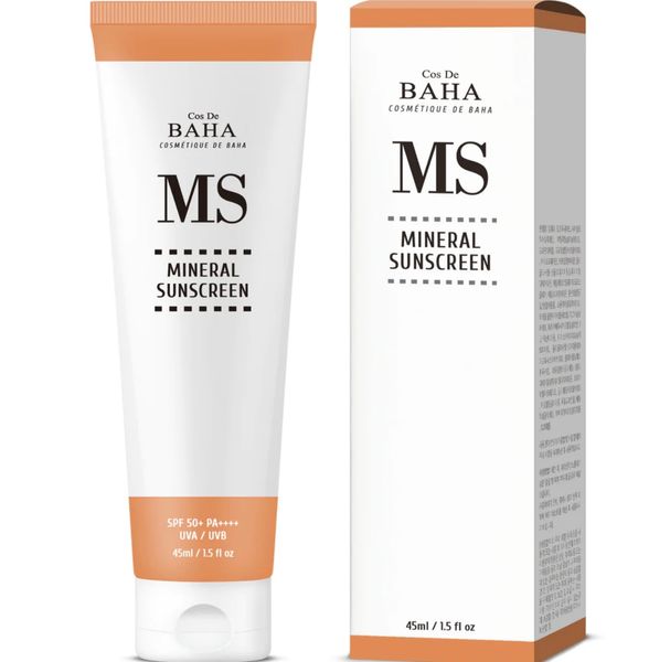 Мінеральний санскрін SPF 50 COS DE BAHA Mineral Sunscreen SPF 50+ PA++++ 45 мл 3735 фото