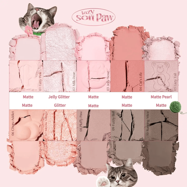 Палетка тіней лімітована колекція Clio Pro Eye Palette Lazy Soft Paw (Koshort in Seoul Limited) 5814 фото