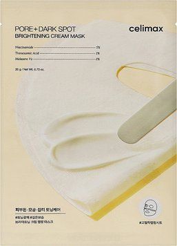 Осветляющая кремовая маска с ниацинамидом и керамидами Celimax Pore+Dark Spot Brightening Cream Mask 7211 фото