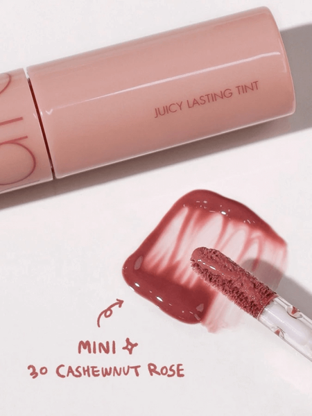 МИНИ Сочный глянцевый тинт для губ в орехово-розовом оттенке rom&nd Juicy Lasting Tint 30 Cashew Nut Rose 6232 фото