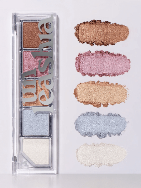 Палетка кольорових хайлайтерів UNLEASHIA Mood Shower Face Palette NO.101 Ballerino Shower 5428 фото