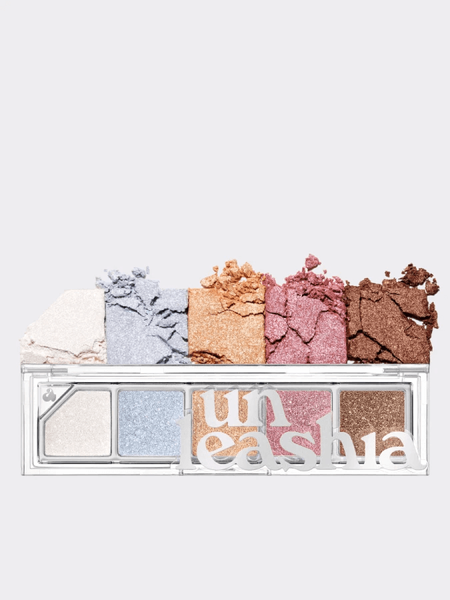 Палетка кольорових хайлайтерів UNLEASHIA Mood Shower Face Palette NO.101 Ballerino Shower 5428 фото