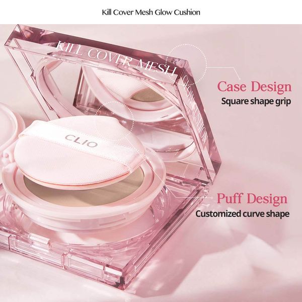 Сияющий тональный кушон + пополнение CLIO Kill Cover Mesh Glow Cushion - 2 Lingerie - 30g 5815 фото