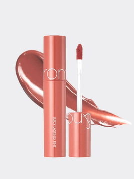 Сочный глянцевый тинт для губ в ореховом оттенке rom&nd Juicy Lasting Tint 10 Nudy Peanut 6105 фото