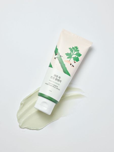 Заспокійлива очищуюча пінка з морським полином ROUND LAB Mugwort Calming Cleanser 150 мл 4223 фото