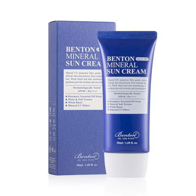 Сонцезахисний крем на мінеральній основі Benton Skin Fit Mineral Sun Cream SPF50+/PA++++ 50 мл 3313 фото