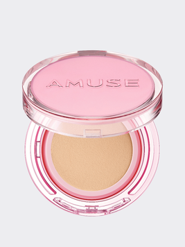 Тональный кушон с сияющим финишем AMUSE Dew Power Vegan Cushion SPF 50+ PA++++ 02 Healthy 8103 фото