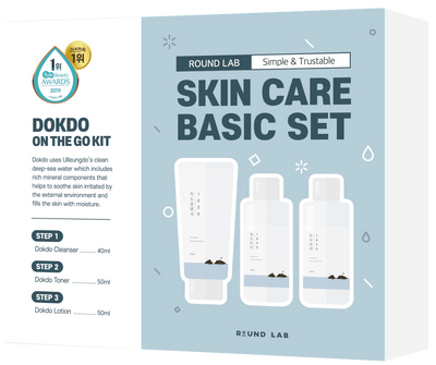 Набір мініатюр для базового догляду за шкірою Round Lab 1025 Dokdo On The Go Kit 4209 фото