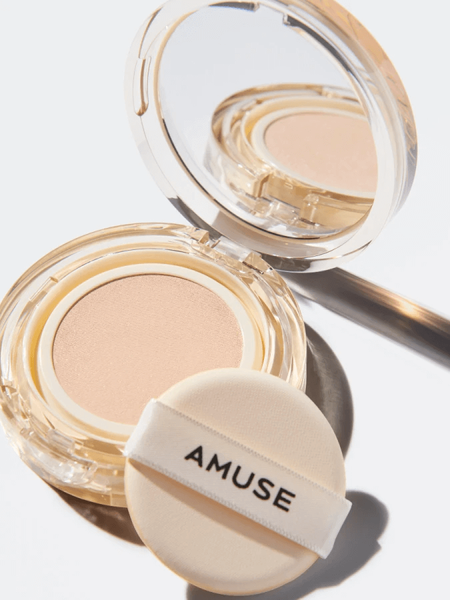 Тональний кушон із вологим фінішем AMUSE Dew Jelly Vegan Cushion SPF 38 PA+++ 01 SoonSoo 8104 фото