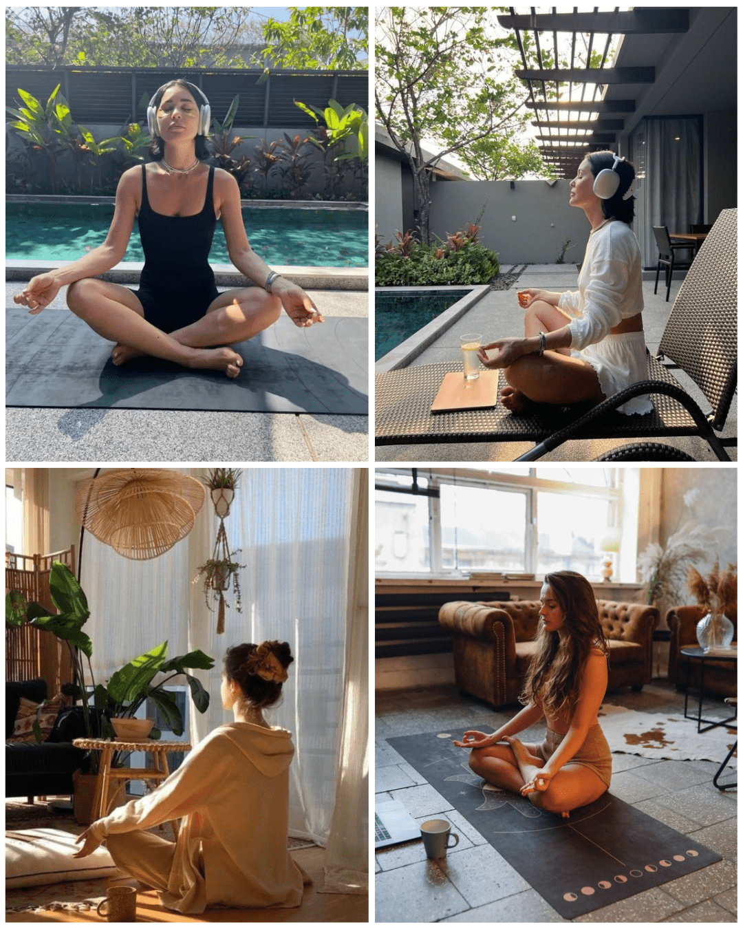 медитація, дівчата медитують, естетика медитації і пошук себе